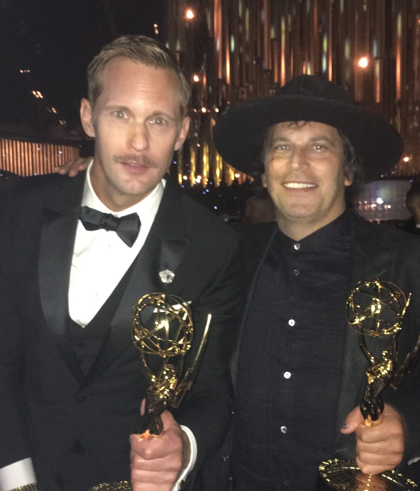 Nathan Ross with Alexander Skarsgard at the 69th Primetime Emmy Awards