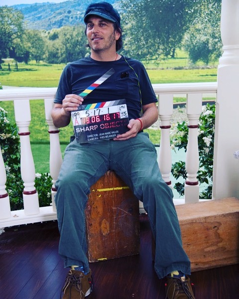 Nathan Ross on the set of Sharp Objects